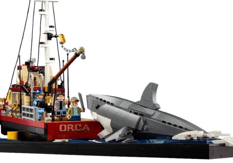 Lego is releasing a Jaws set in August that recreates the final showdown on Quint’s boat