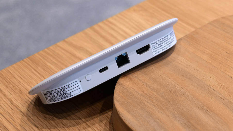 The Google TV Streamer features ports for Ethernet, HDMI and powered USB-C.