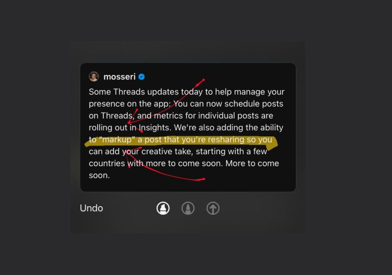 Threads now lets you scribble on top of other users’ posts